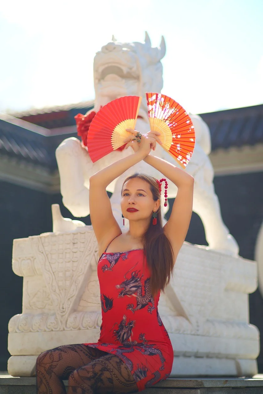 女性、户外、公园、huamin