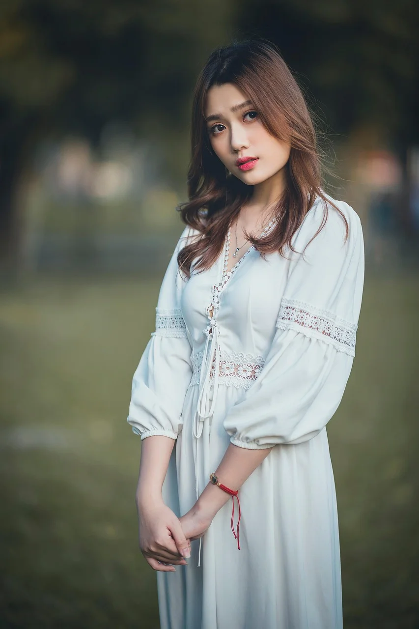美麗、時尚、女人、洋裝