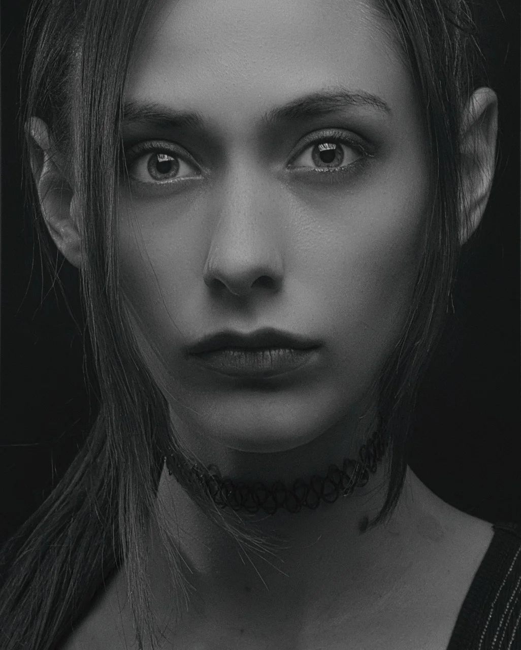 portrait, girl, body, face