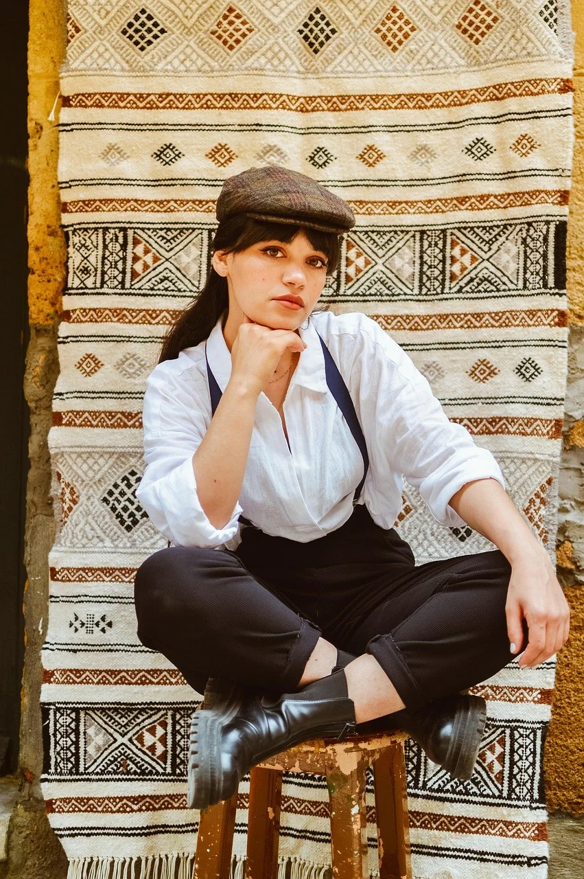 portrait, woman, fashion, outdoors