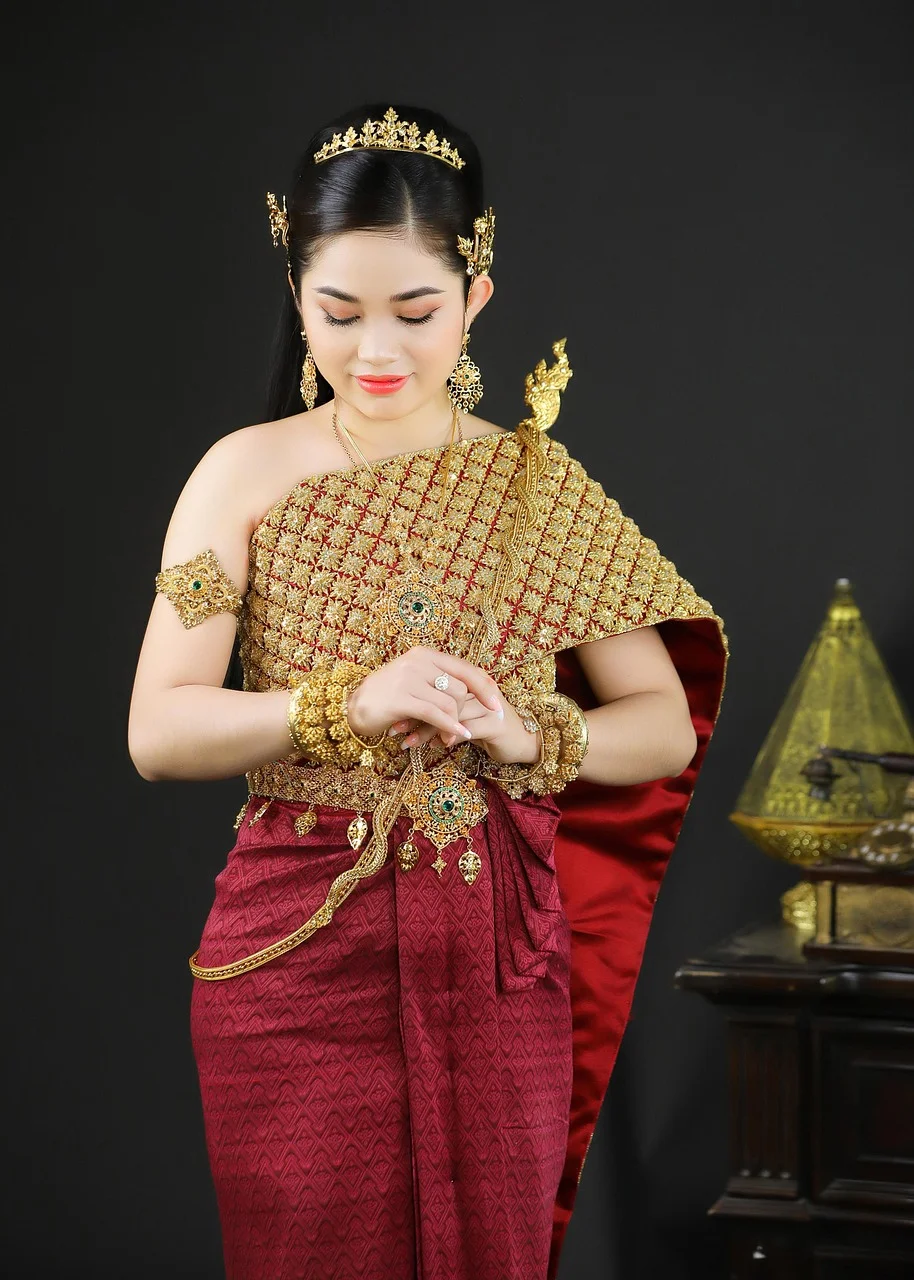 アジア人女性, ファッション, 伝統衣装, ポートレート