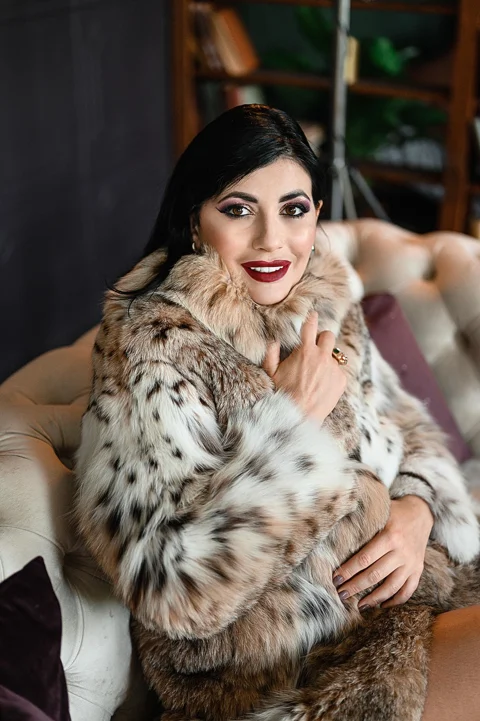 fur, model, portrait, girl