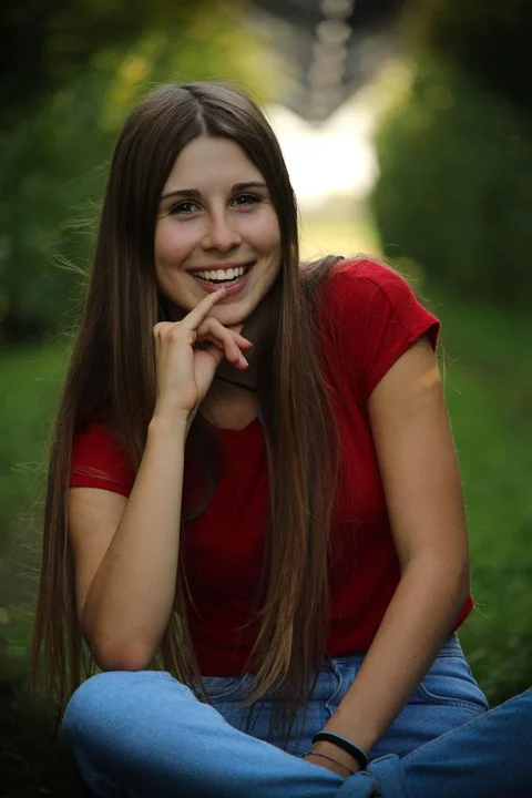 beauty, smile, face, woman