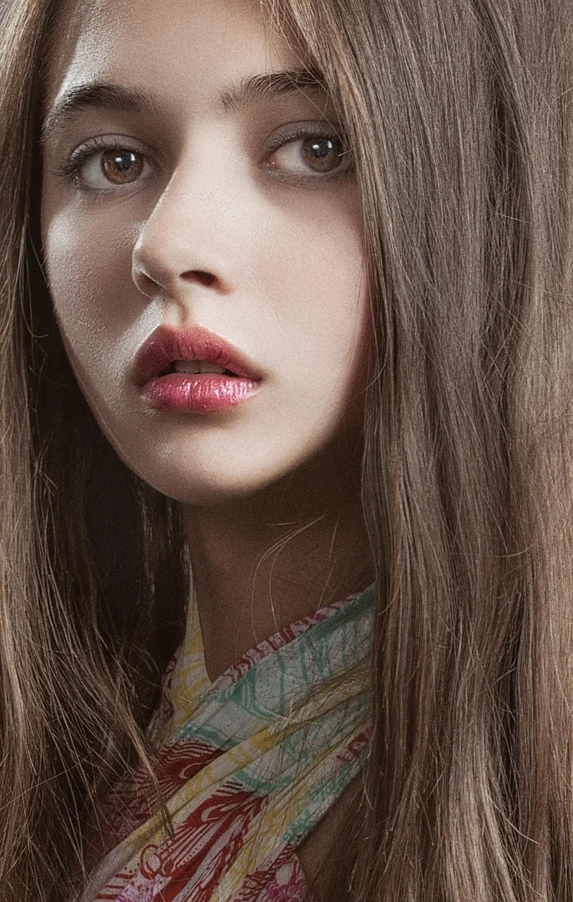 portrait, woman, beautiful, brunette