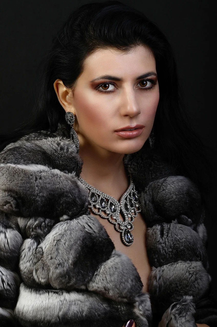 woman, coat, beauty, fur