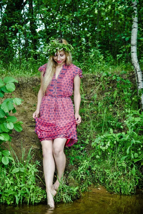 river, wreath, girl, ivan kupala