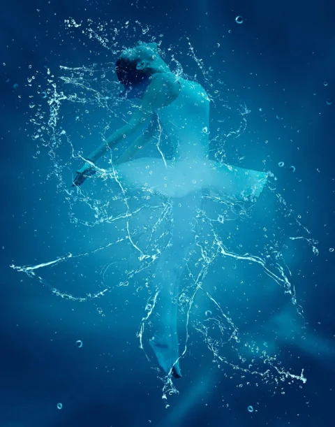 dancer, ballet, underwater, woman