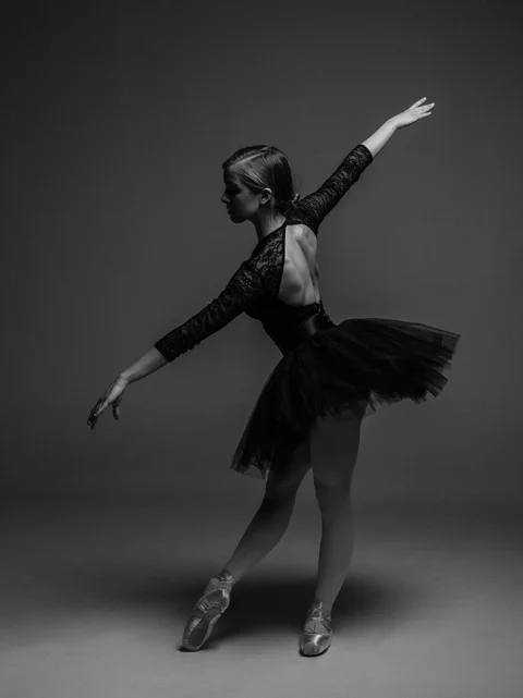people, woman, black and white, dancer