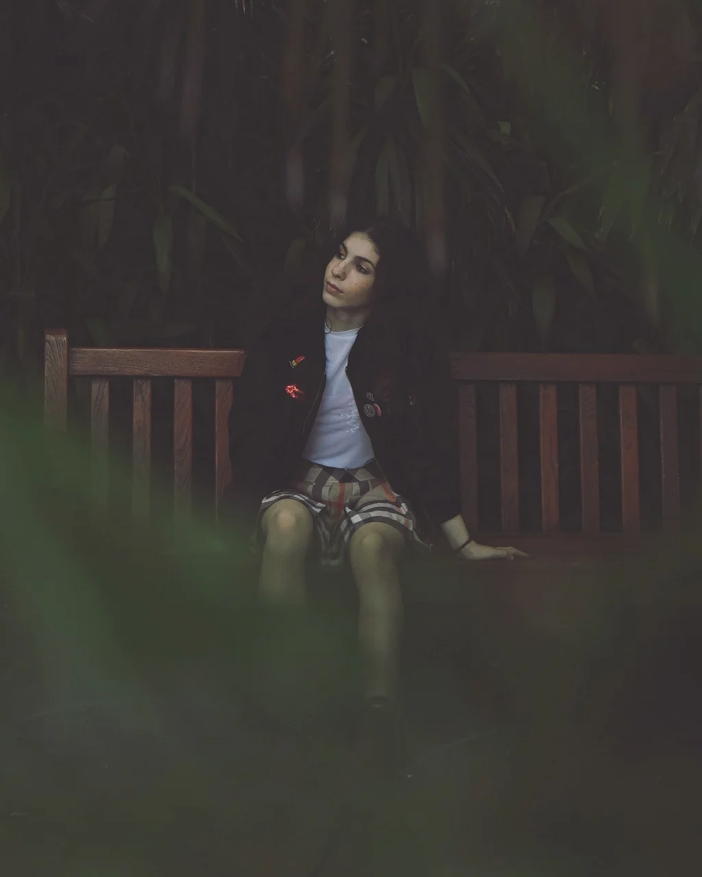 dark, plant, outdoor, people
