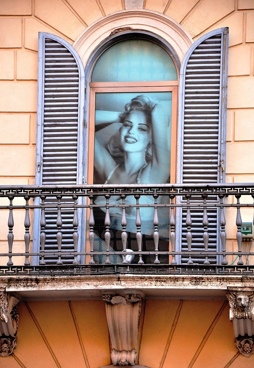 balcony, window, girl, woman