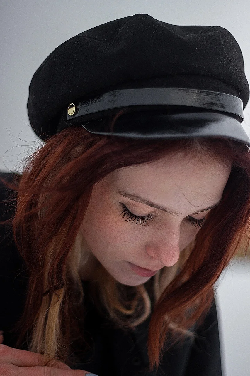 woman, model, portrait, hat