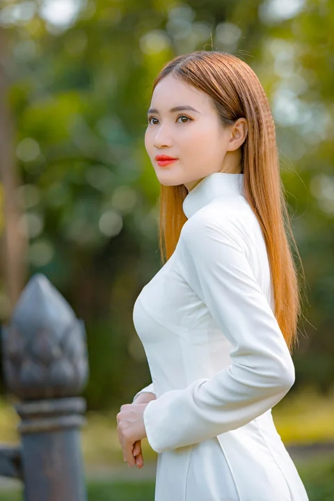 ao dai, fashion, woman, portrait