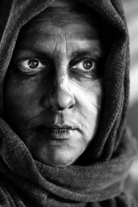 woman, headscarf, black, people