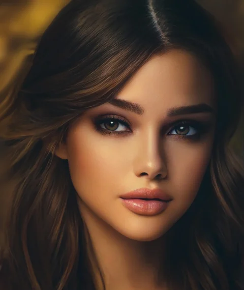 女人，美丽，肖像，绘画