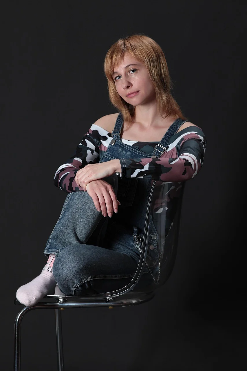 jumpsuit, denim, model, portrait