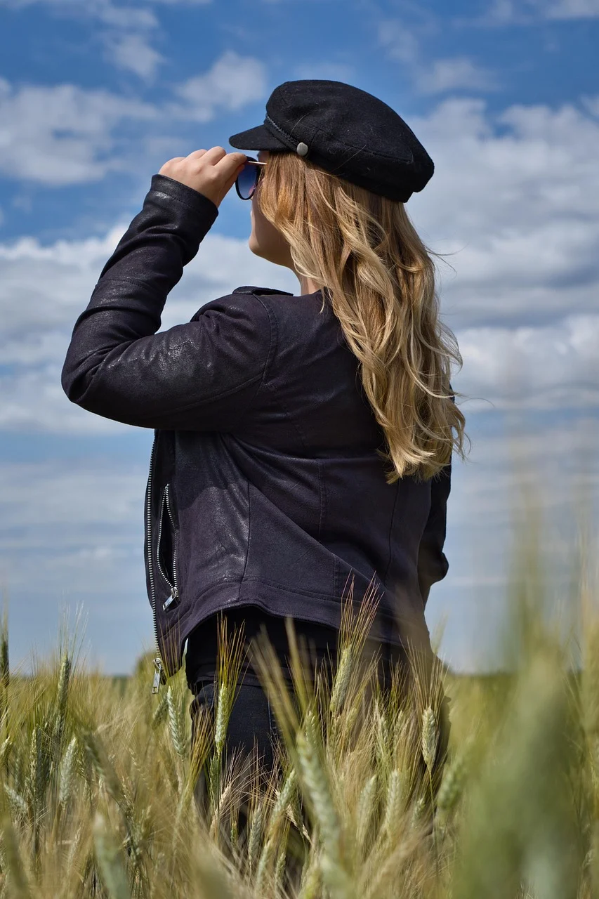 woman, wheat field, young woman, human