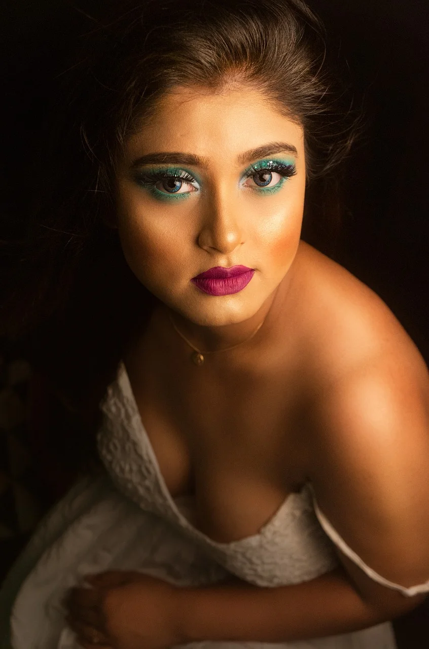 woman, portrait, bride, makeup