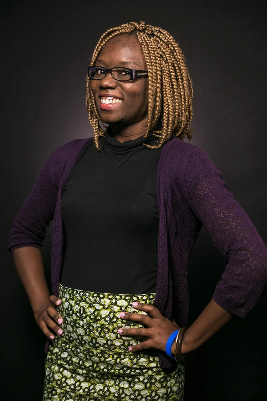 black woman, african, happy, smiling