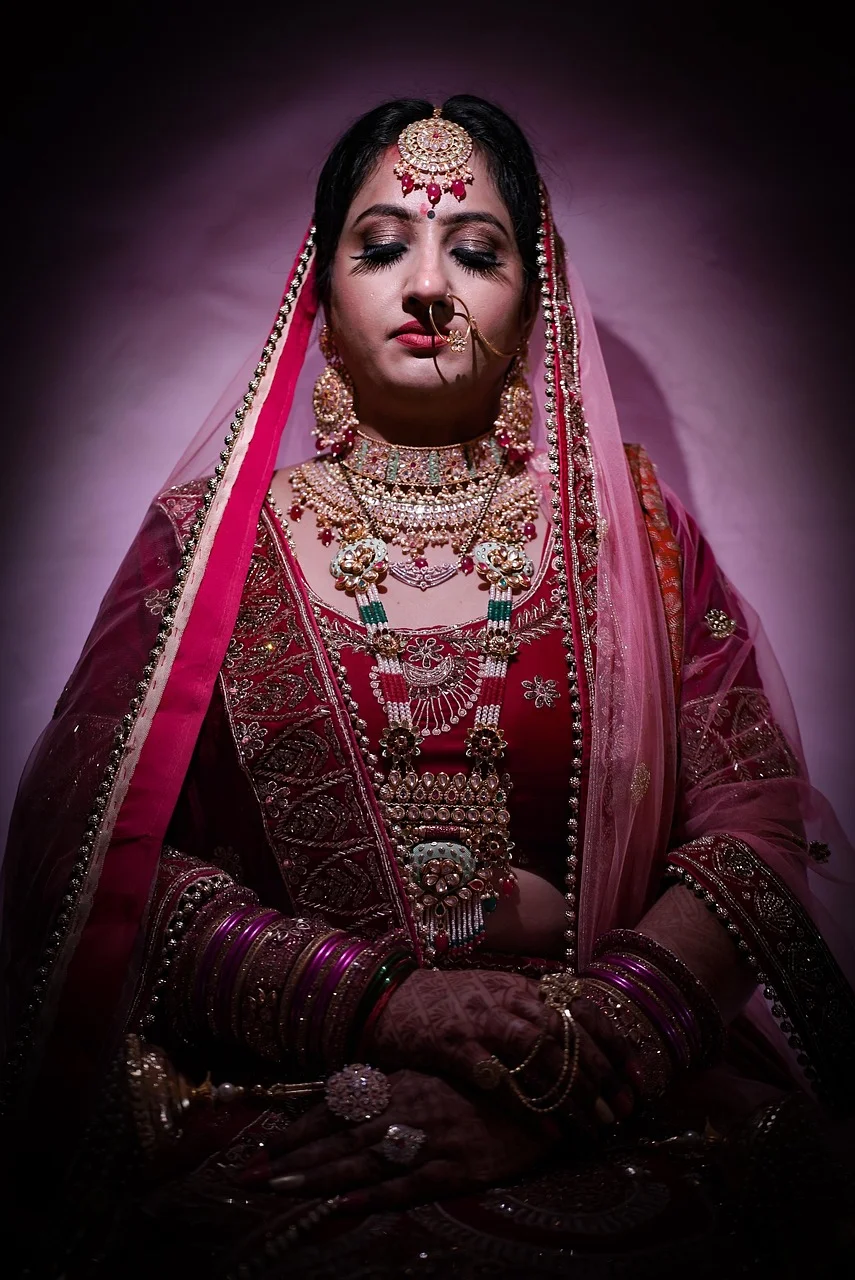 bride, lehanga, woman, portrait