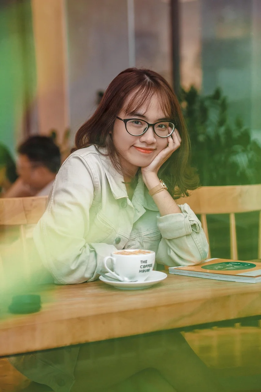 女性, カフェ, コーヒー, 余暇