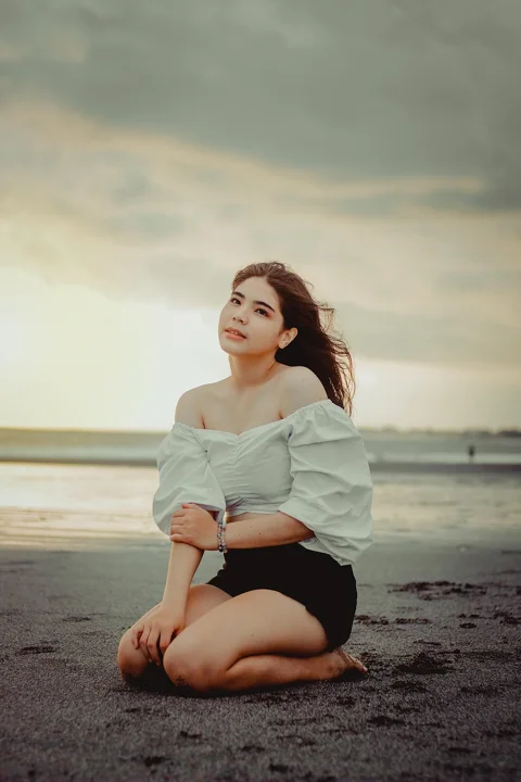 女人，巴厘岛，海滩，旅行