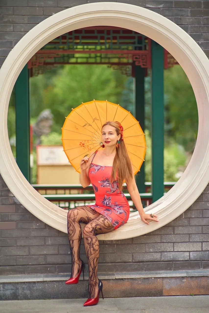 女性、戶外、公園、huamin