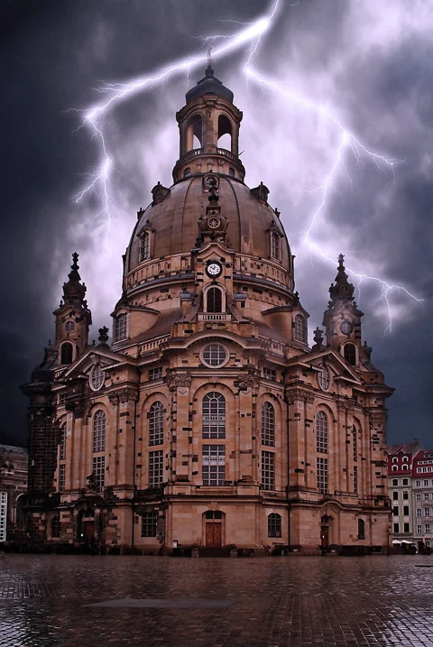 germany, saxony, dresden, woman church