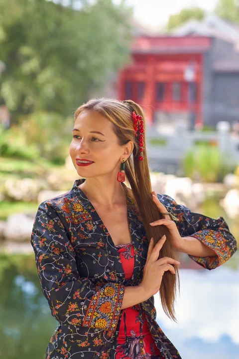 女人,外景,公園,huamin