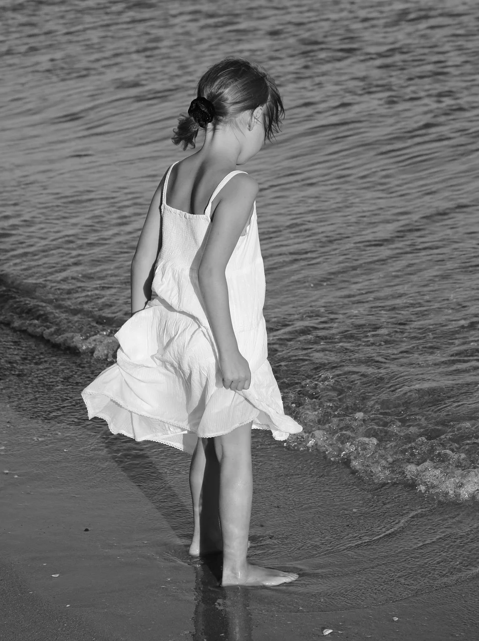 girl, sea, sand, young lady
