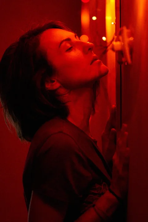 女人, 愉悅, 熱情, 夜晚