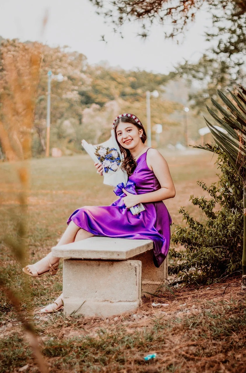 花朵, 女性, 人像, 面帶微笑