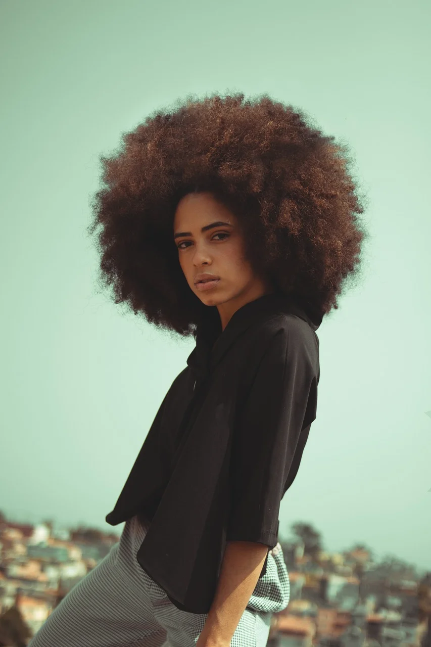woman, model, afro, hairstyle