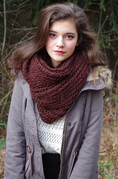 girl, model, fashion, scarf