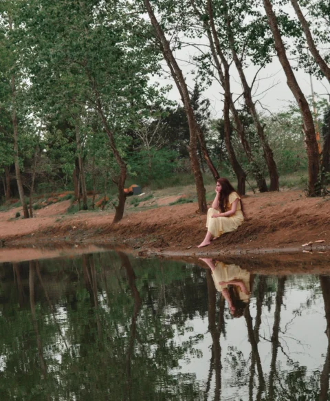 sad, woman, outdoors, sitting