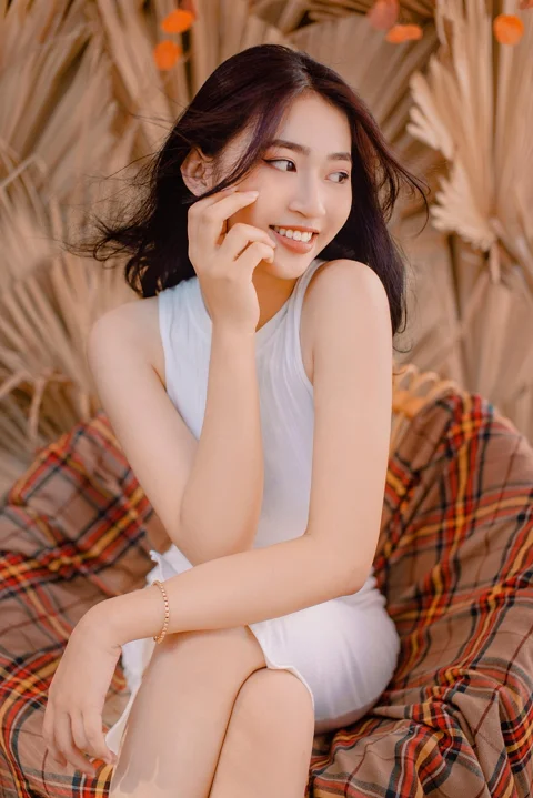 fashion, woman, portrait, white dress