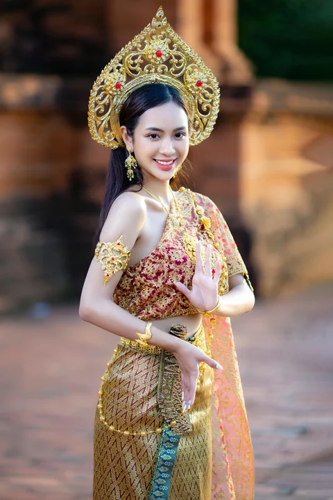 女人、模特兒、年輕、傳統服飾