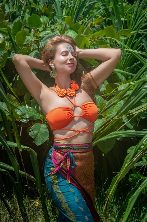 woman, bikini, hikkaduwa, beach style