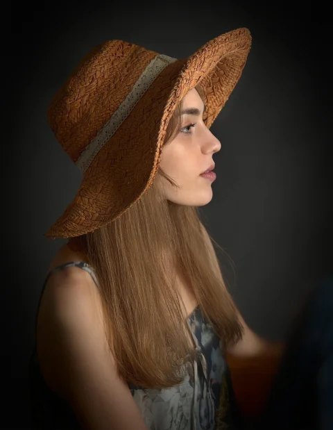 girl, woman, profile, cover