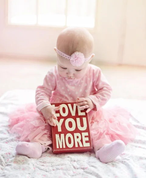 baby, girl, valentine's day, love