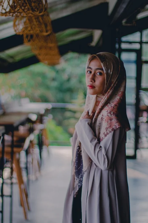 woman, model, portrait, hijab