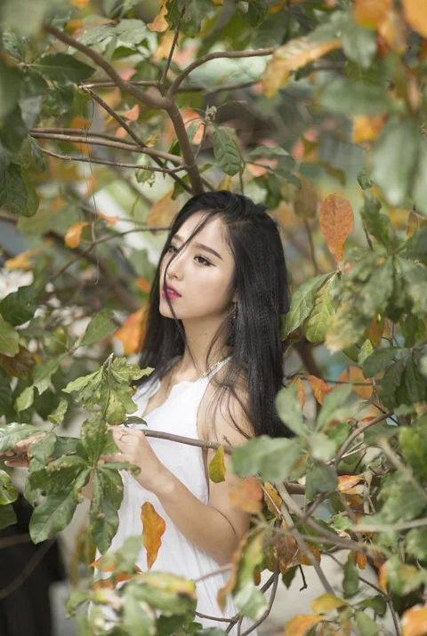 girl, girl in the forest, nice, girly