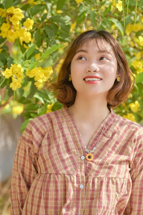 女人，肖像，花园，自然