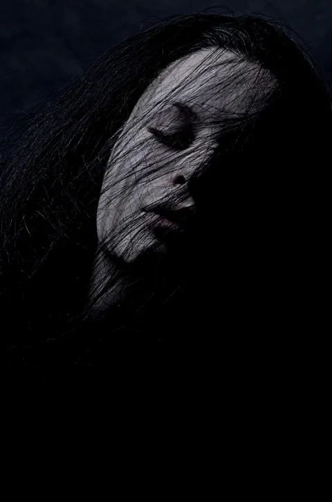 girl, depression, sadness, hair