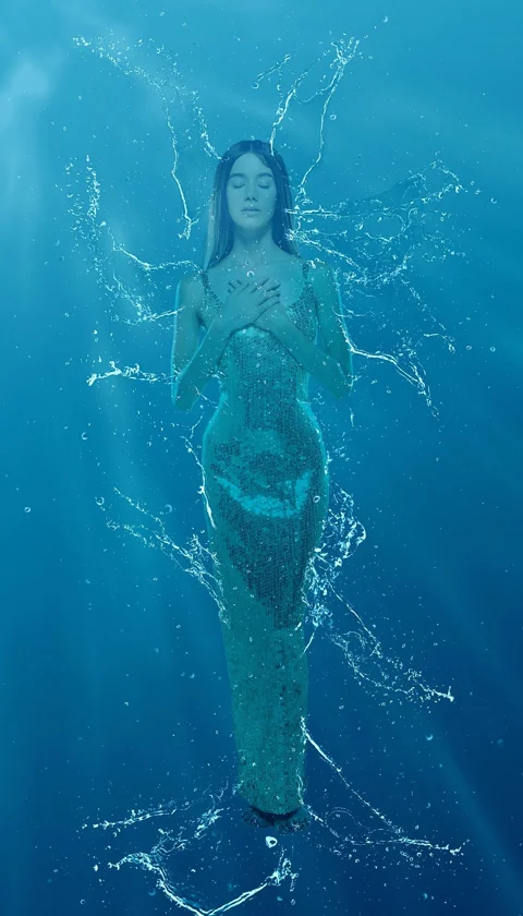 underwater, woman, girl, mermaid