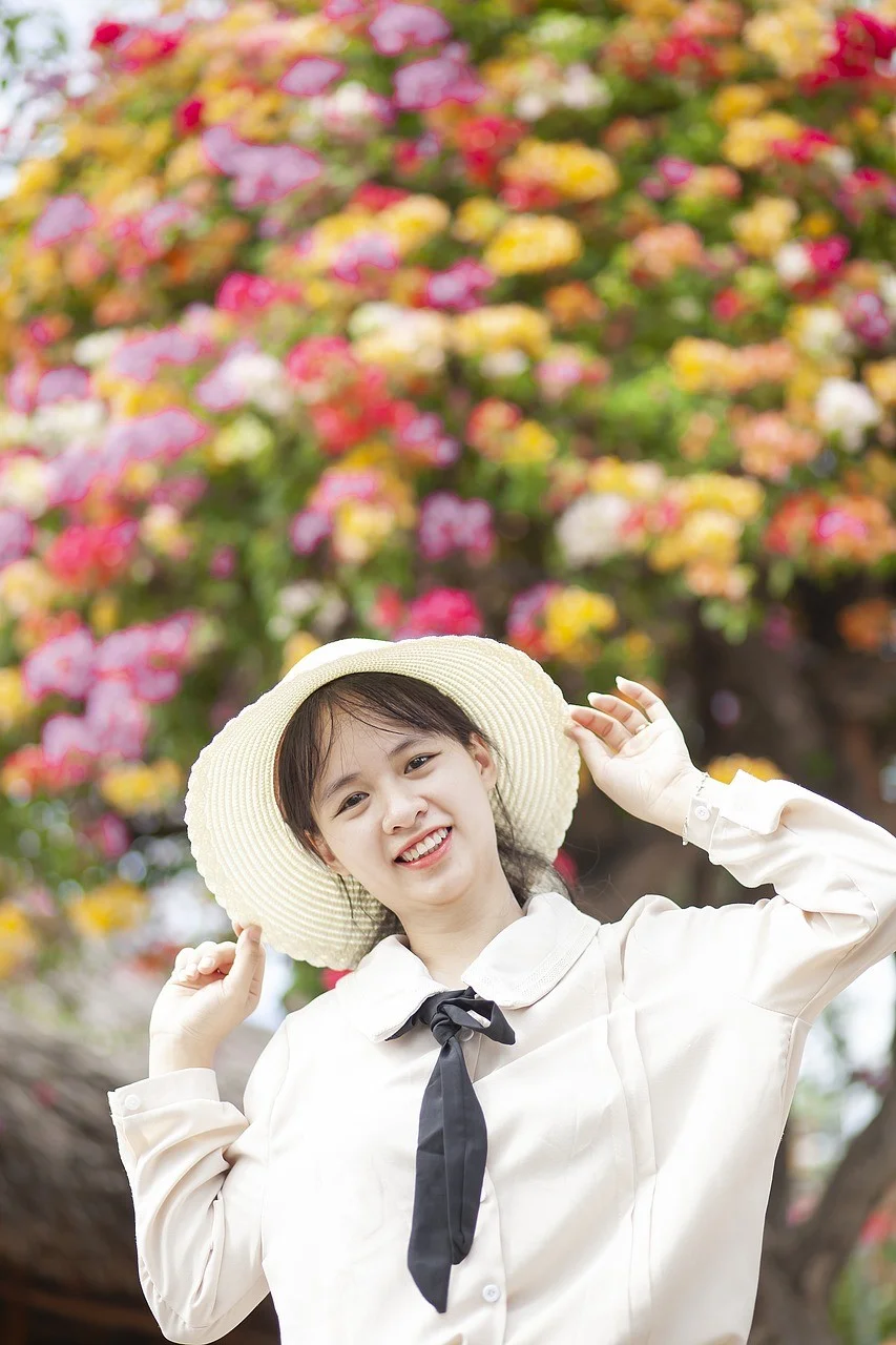 女人，美丽，笑容，微笑