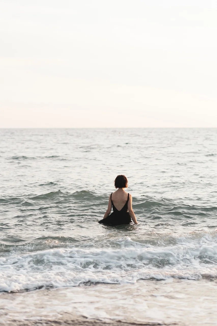 woman, beach, leisure, sea