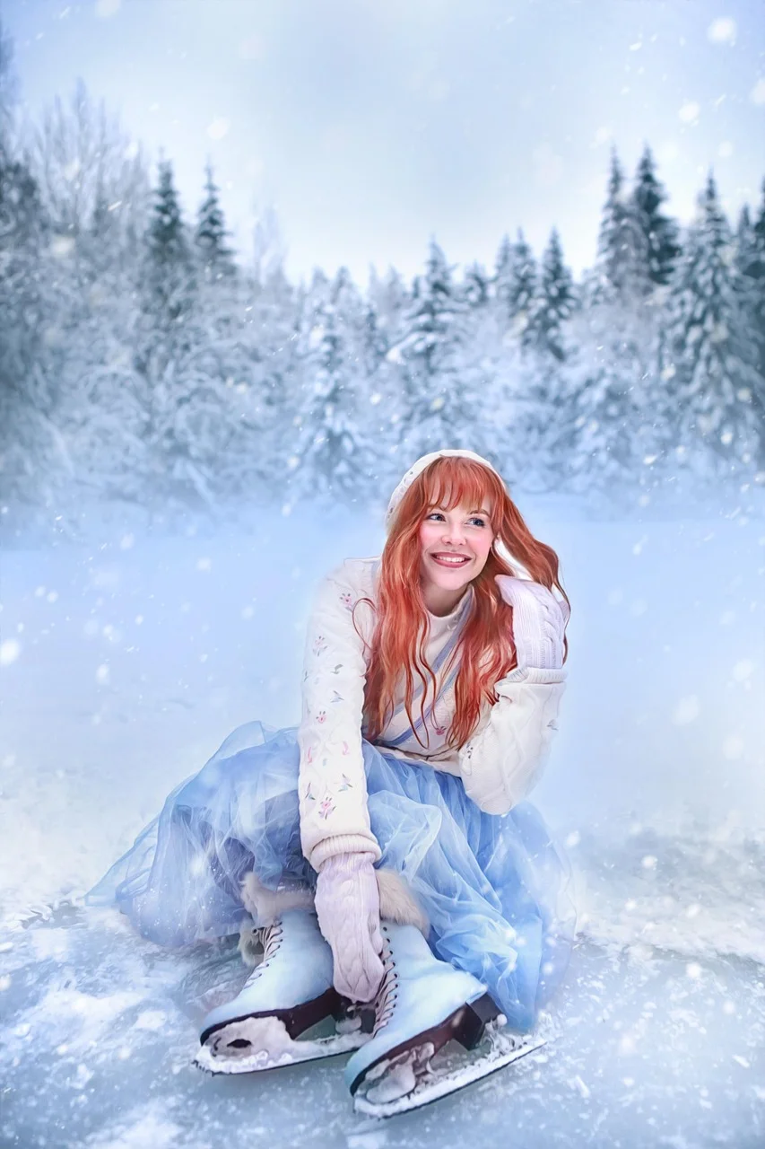 skates, winter, snow, spruce