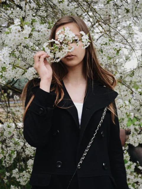 flora, girl, nature, one person