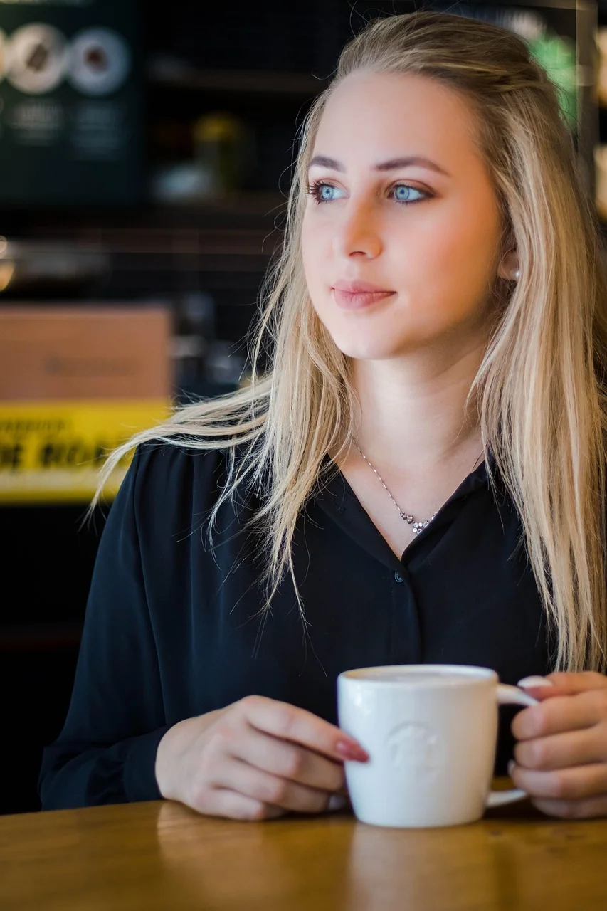 woman, coffee, cafe, girl