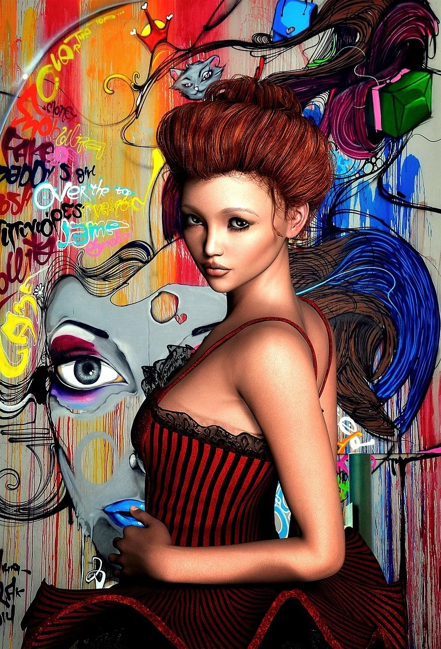 woman, style, beautiful, art